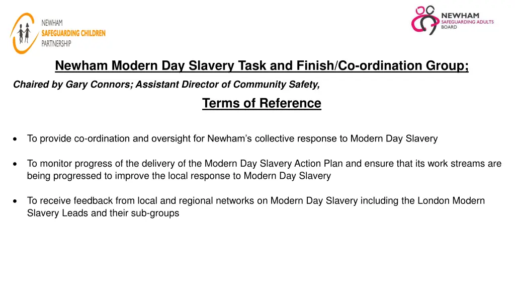 newham modern day slavery task and finish