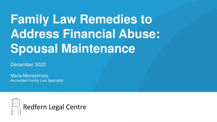 family law remedies to address financial abuse