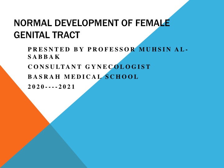 normal development of female genital tract