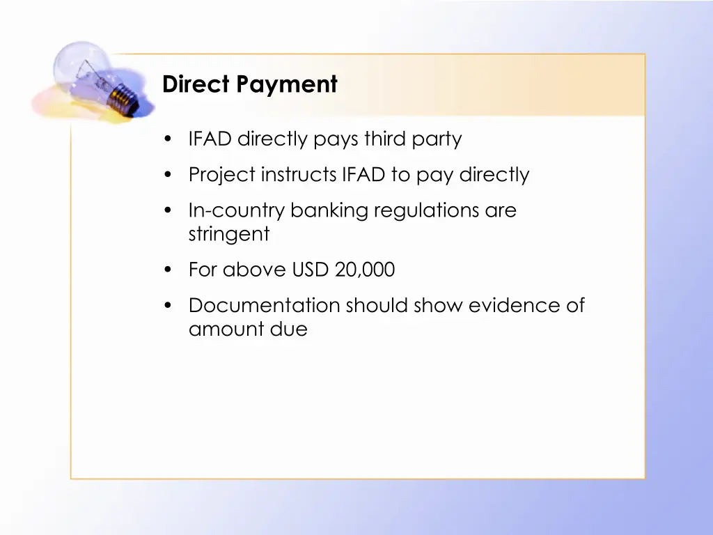 direct payment