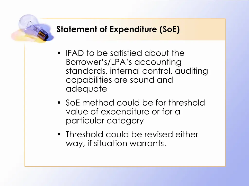 statement of expenditure soe 1