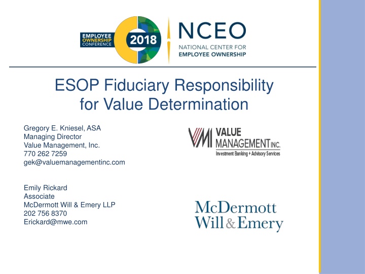 esop fiduciary responsibility for value