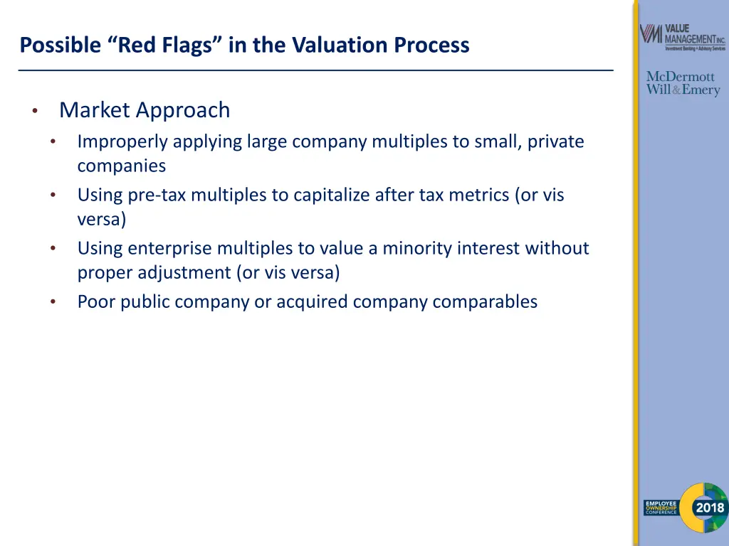 possible red flags in the valuation process 1