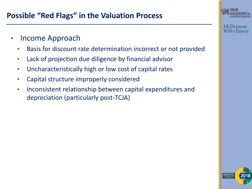 possible red flags in the valuation process 2