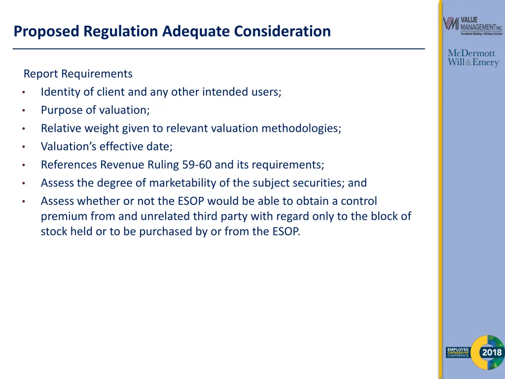 proposed regulation adequate consideration