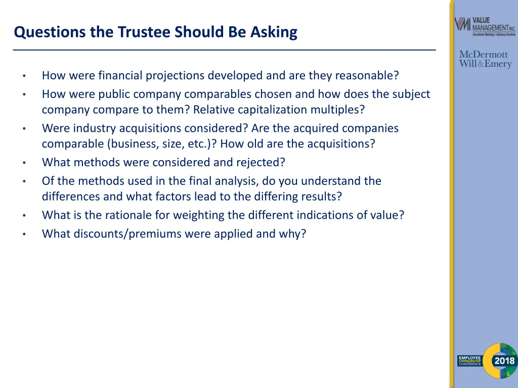 questions the trustee should be asking 1