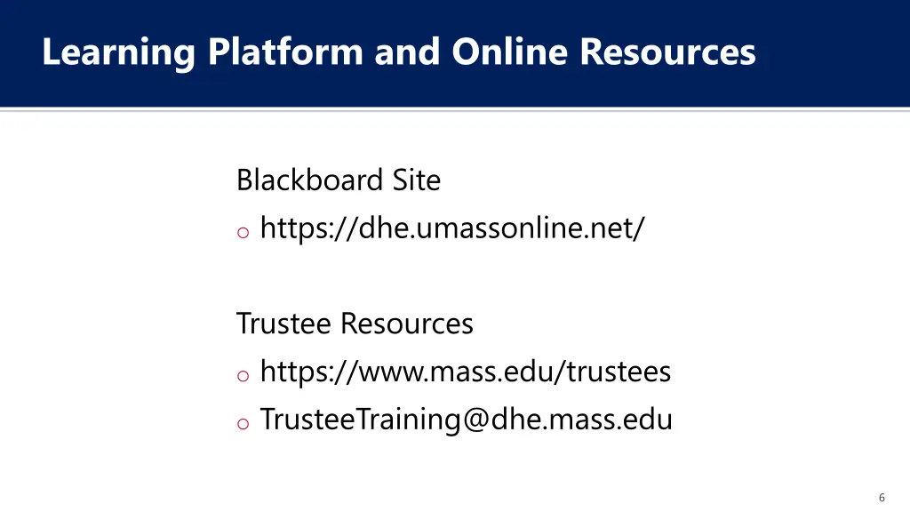 learning platform and online resources