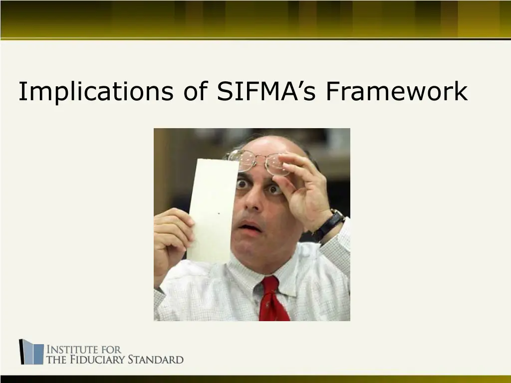 implications of sifma s framework