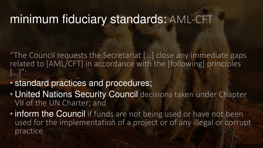 minimum fiduciary standards aml cft