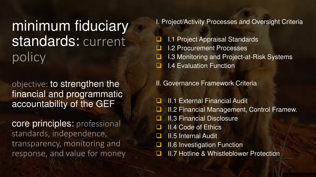 minimum fiduciary standards current policy