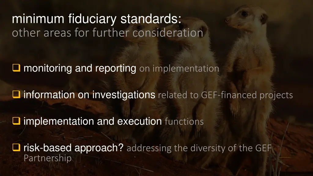 minimum fiduciary standards other areas