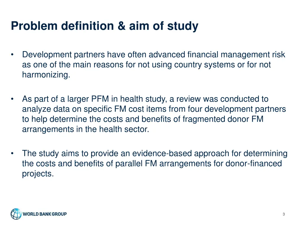 problem definition aim of study