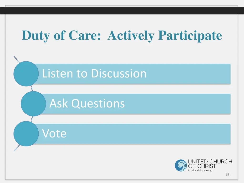 duty of care actively participate