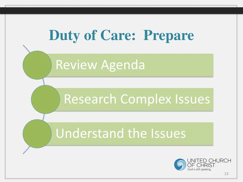 duty of care prepare