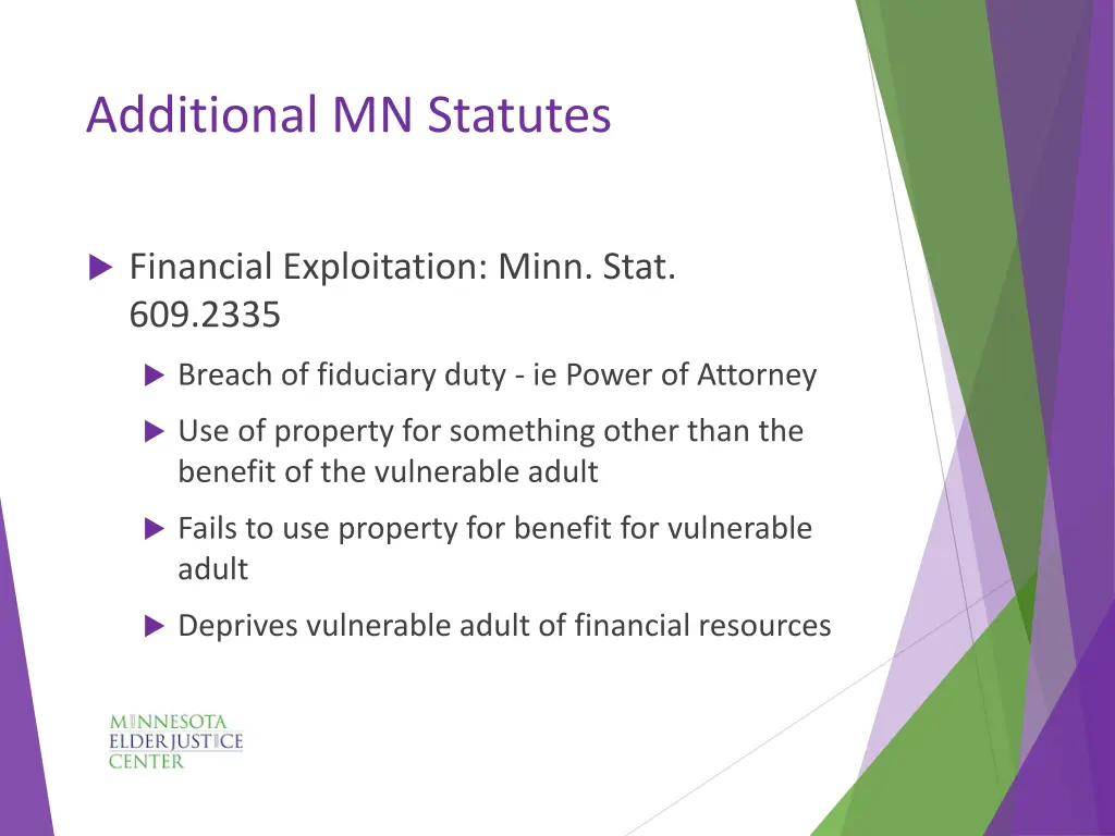 additional mn statutes 1