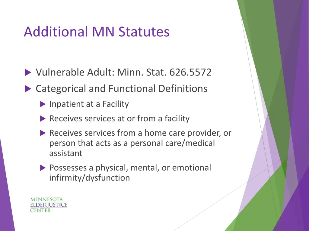 additional mn statutes