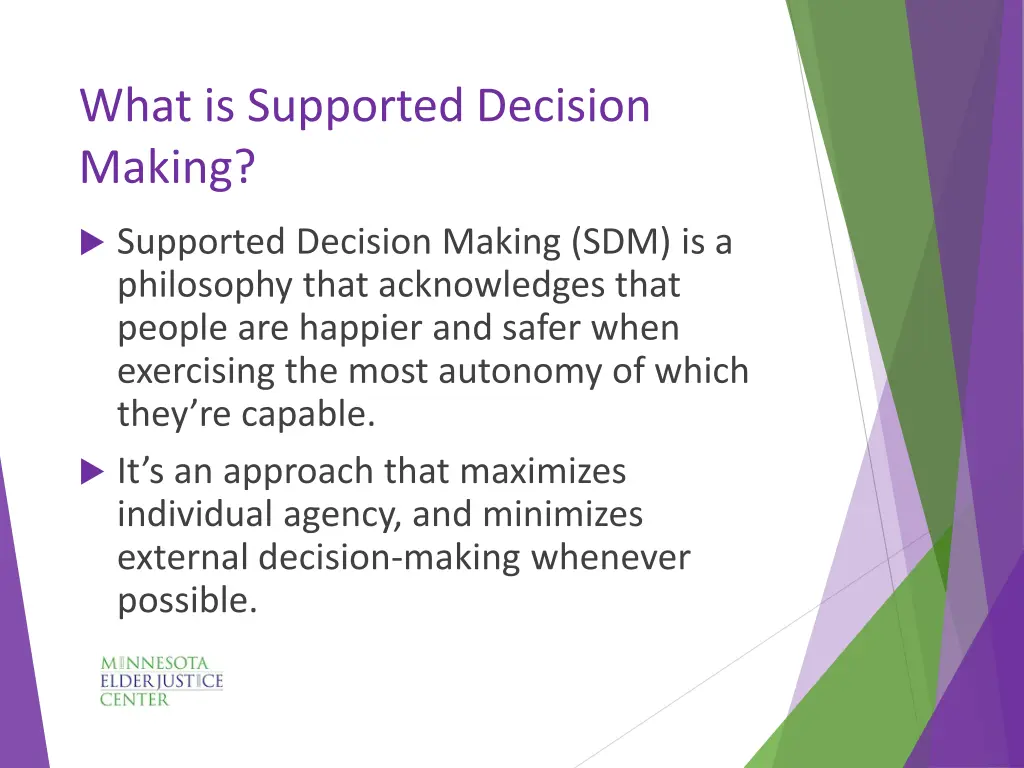 what is supported decision making