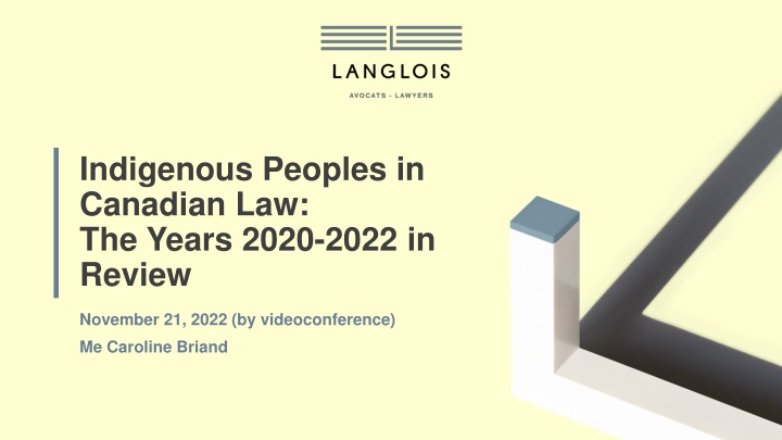 indigenous peoples in canadian law the years 2020