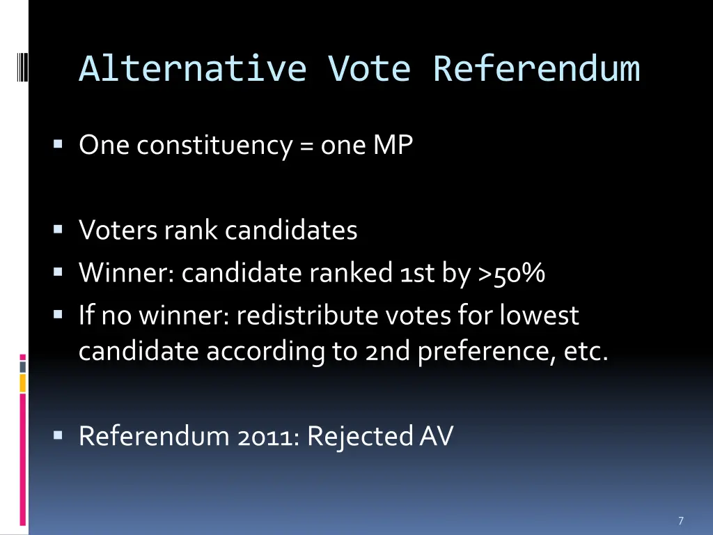 alternative vote referendum