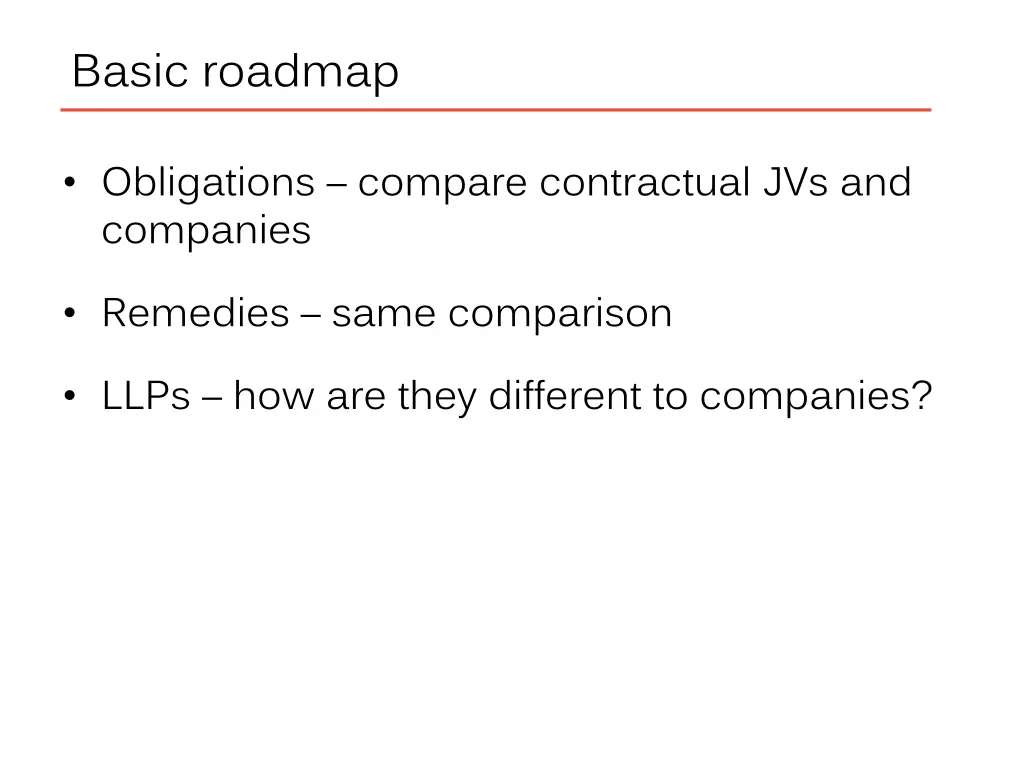 basic roadmap