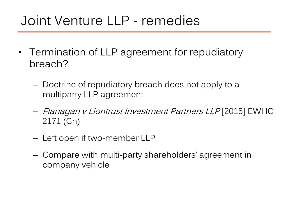 joint venture llp remedies 1