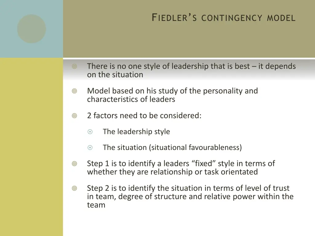 f iedler s contingency model