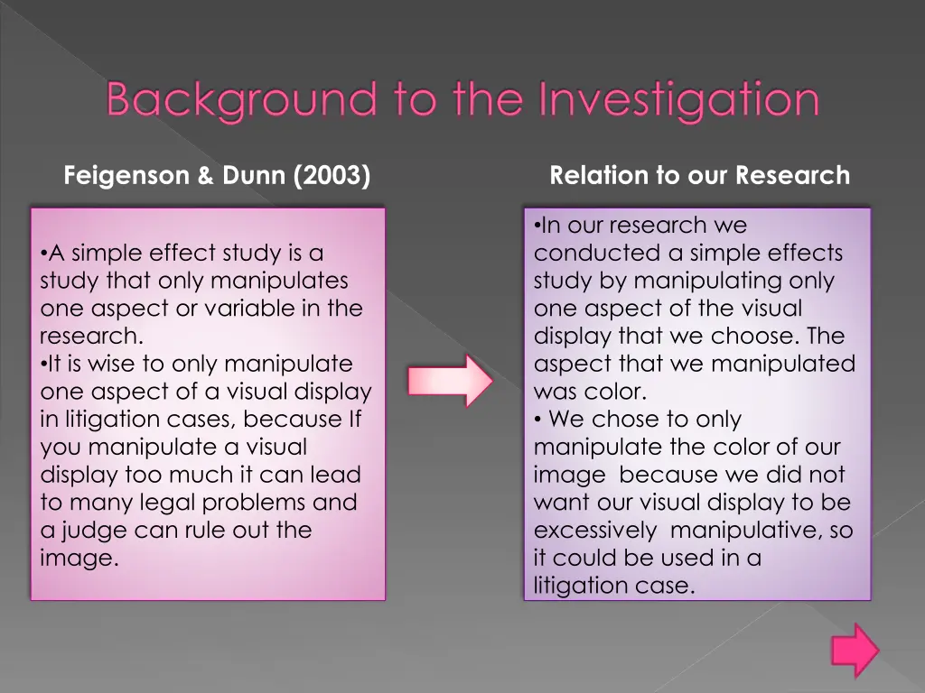 background to the investigation 2