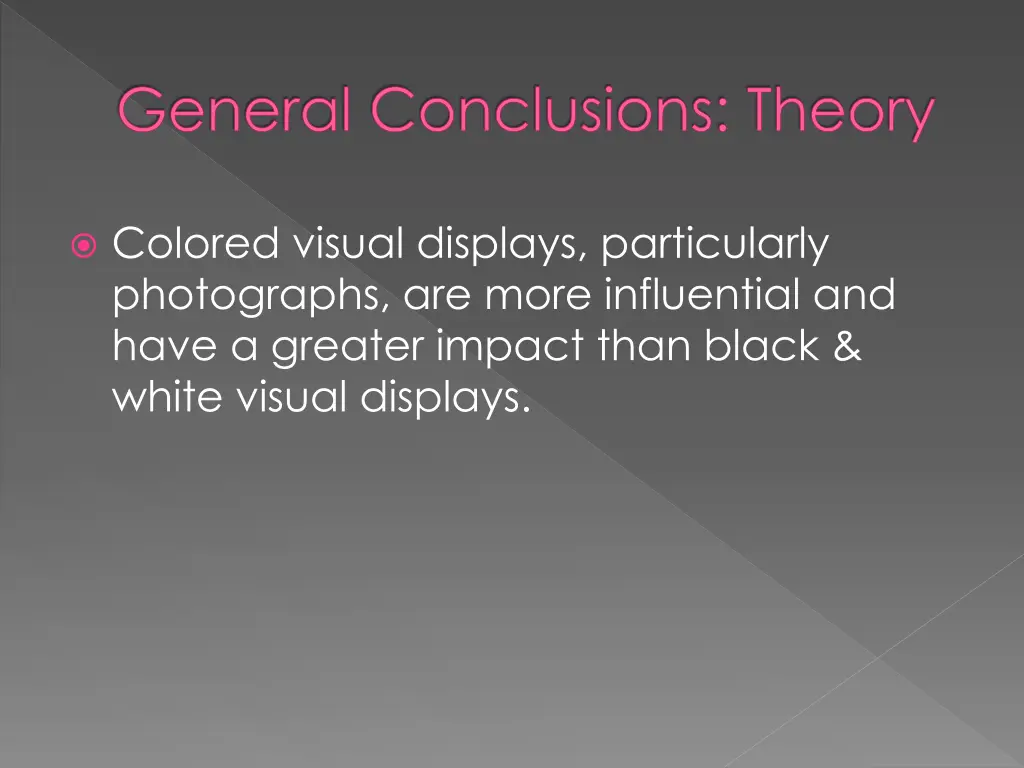 general conclusions theory