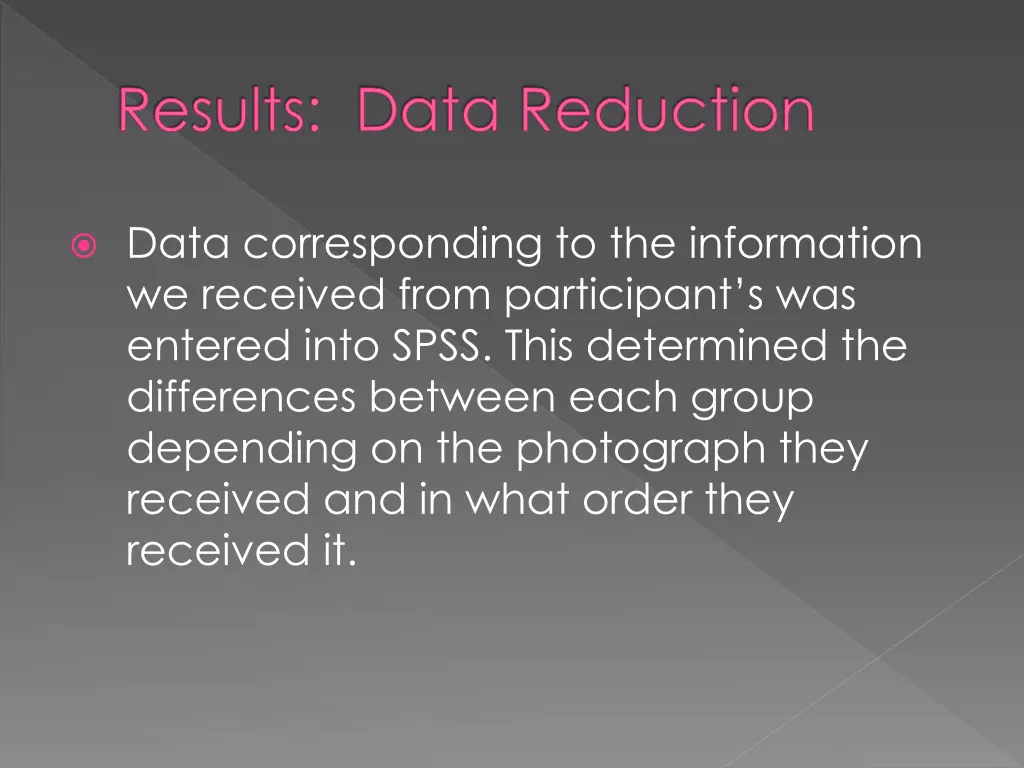 results data reduction