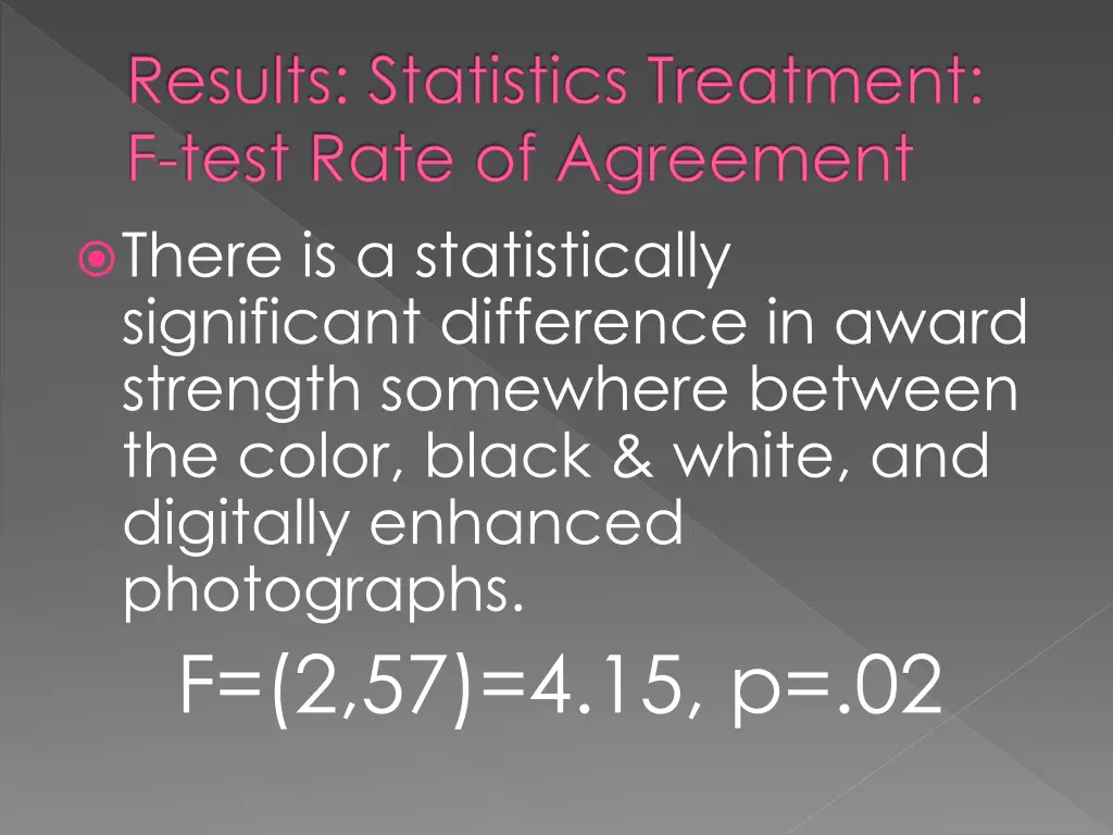 results statistics treatment f test rate