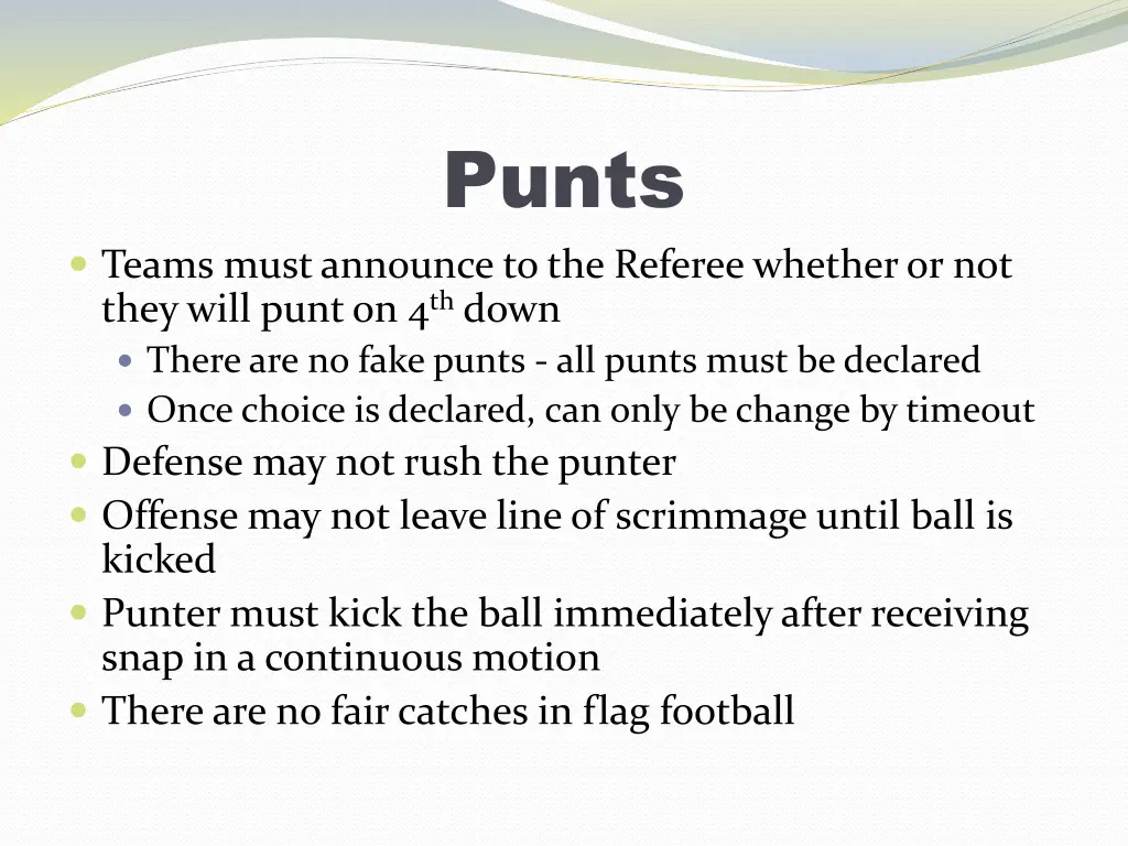 punts