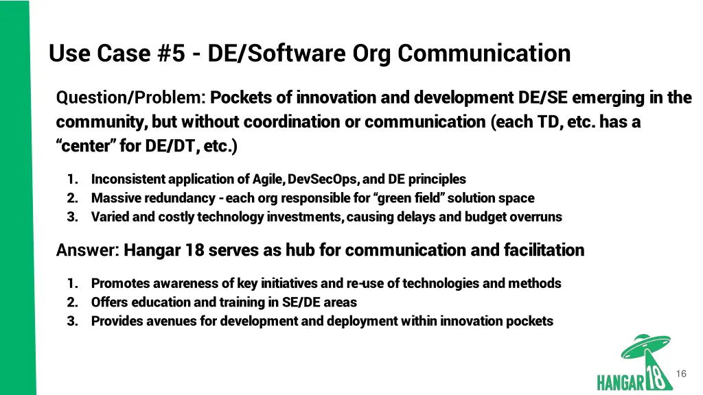 use case 5 de software org communication