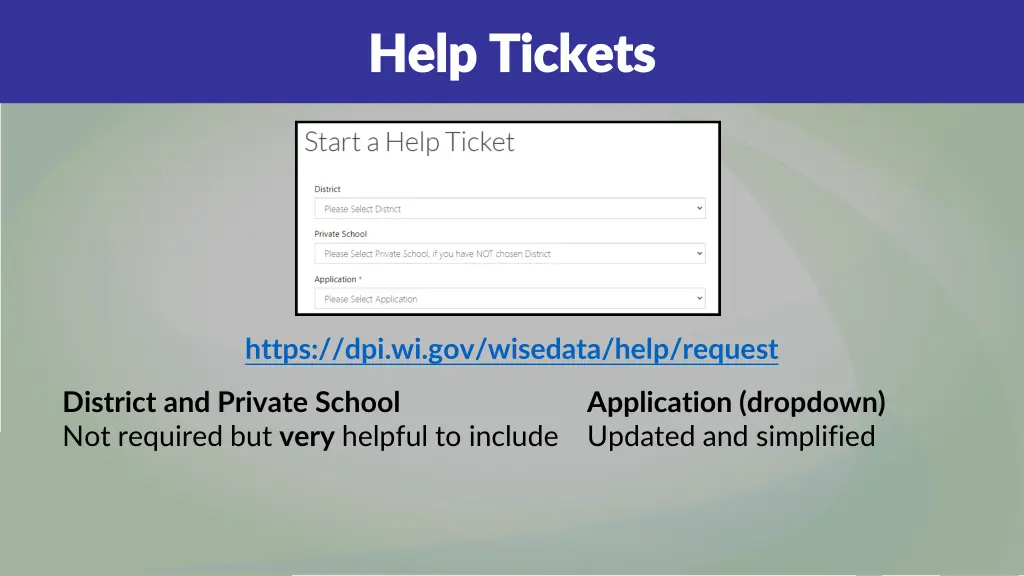 help tickets help tickets