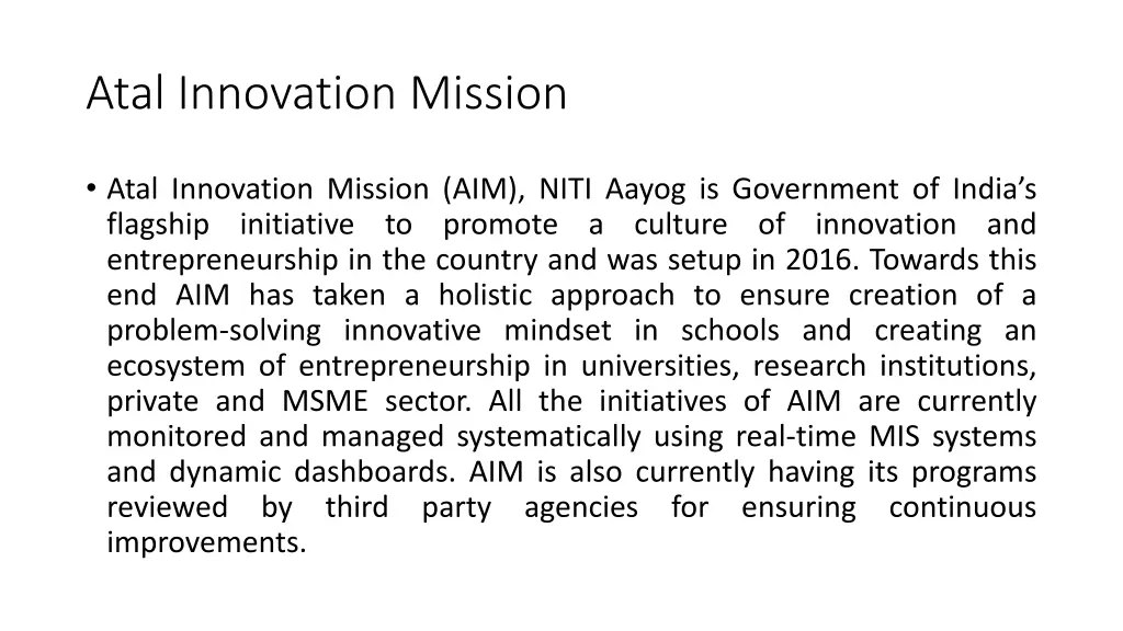 atal innovation mission