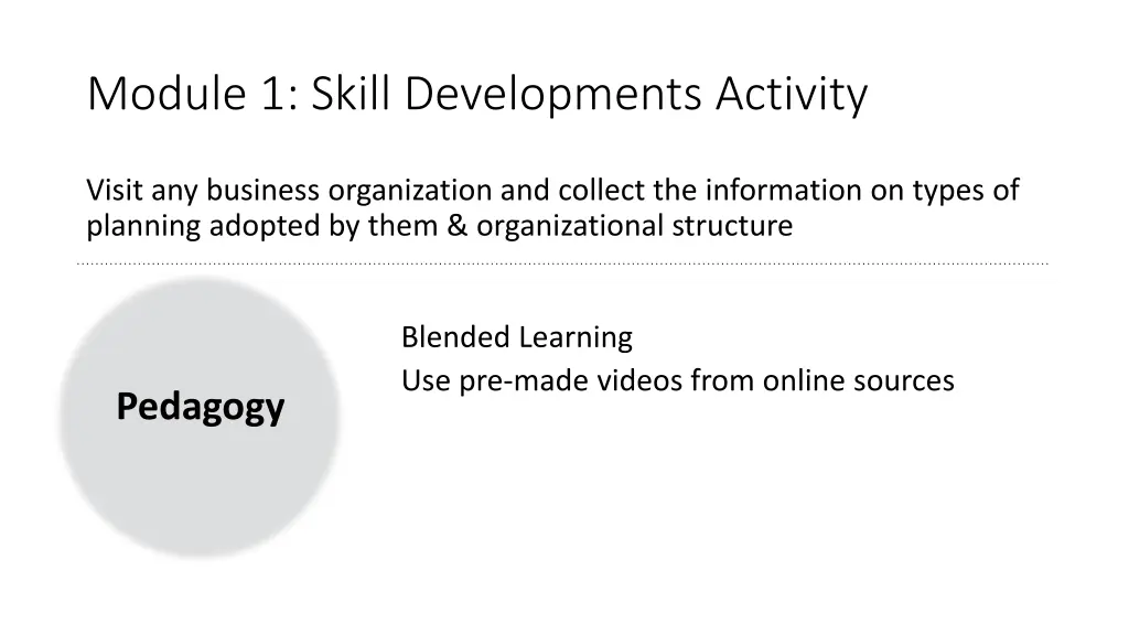 module 1 skill developments activity