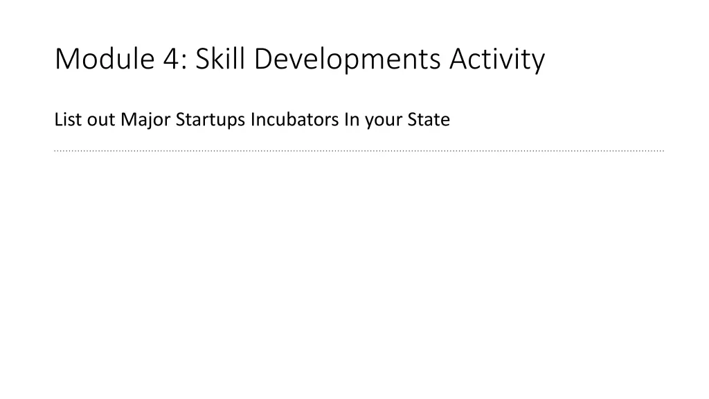 module 4 skill developments activity