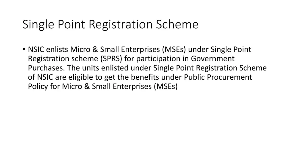 single point registration scheme