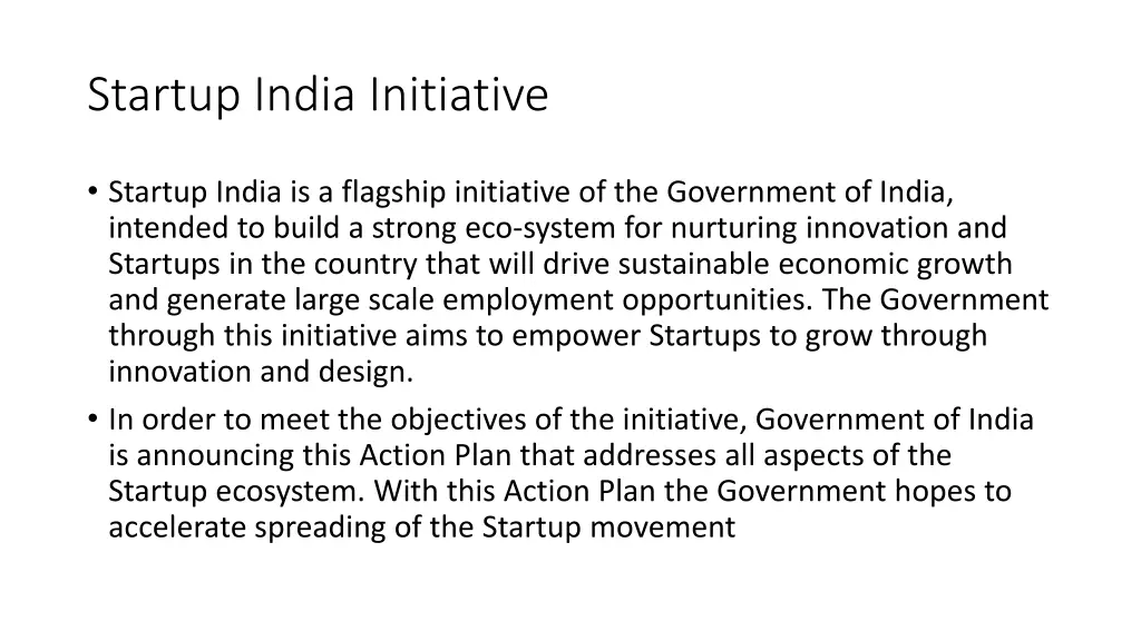 startup india initiative