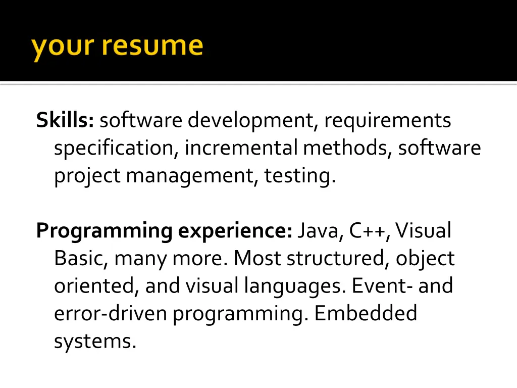 skills software development requirements