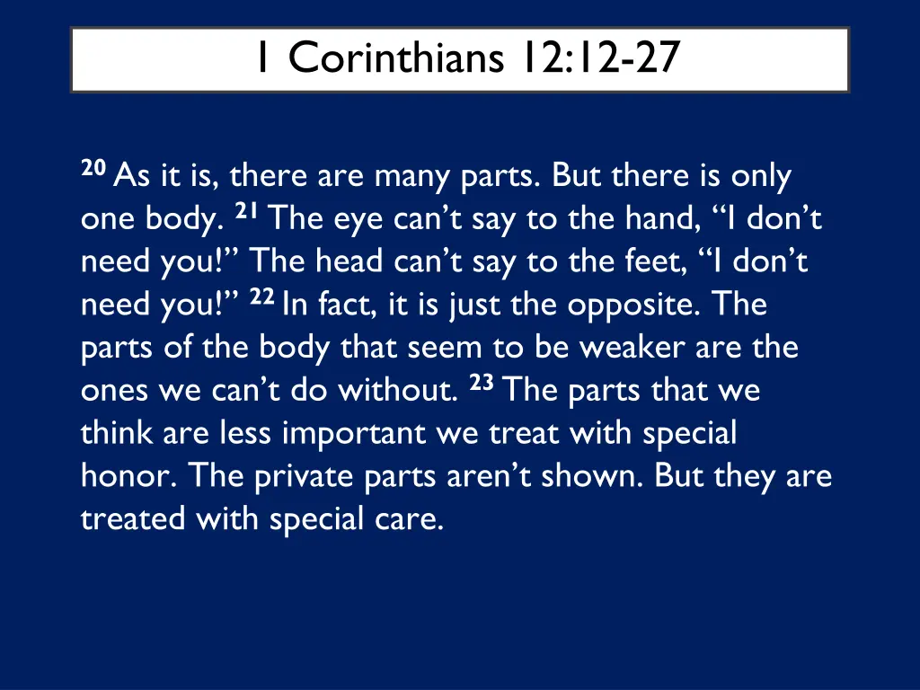 1 corinthians 12 12 27 2