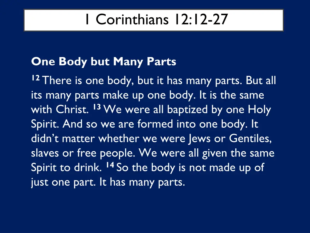 1 corinthians 12 12 27