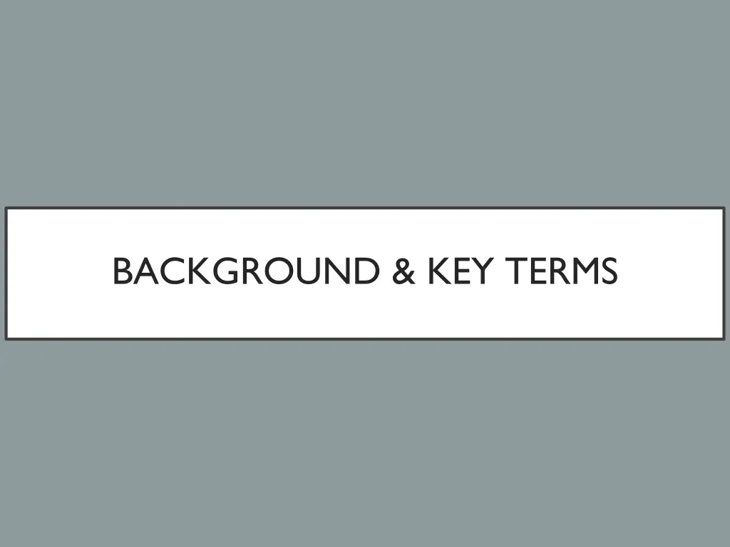 background key terms