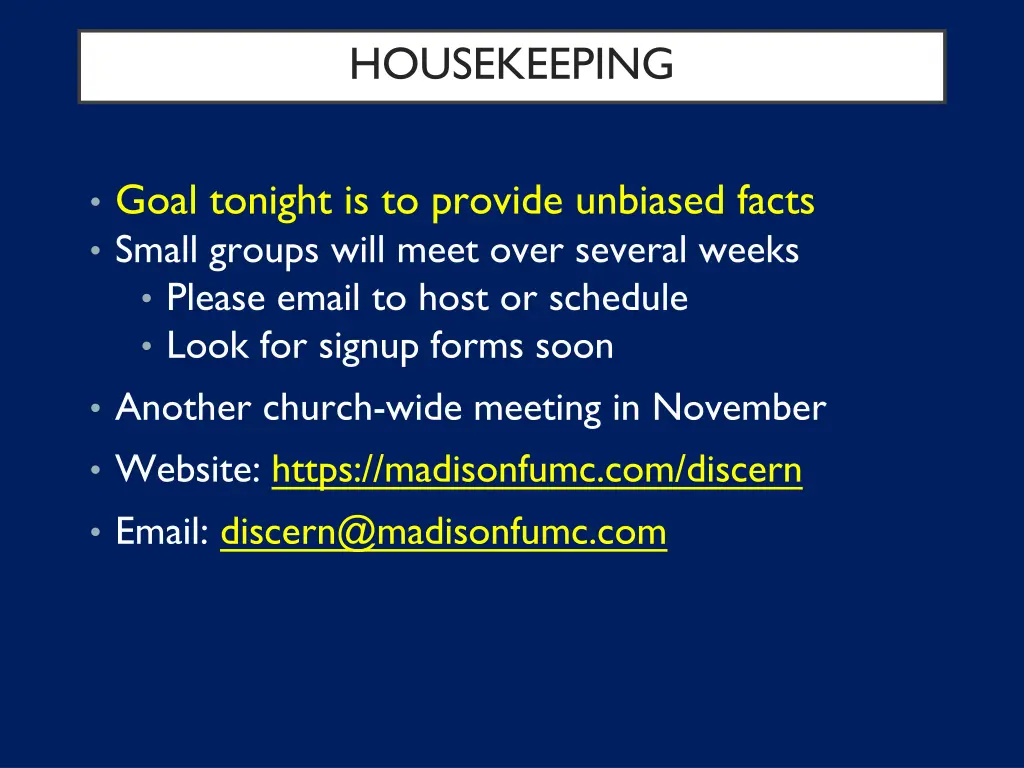 housekeeping