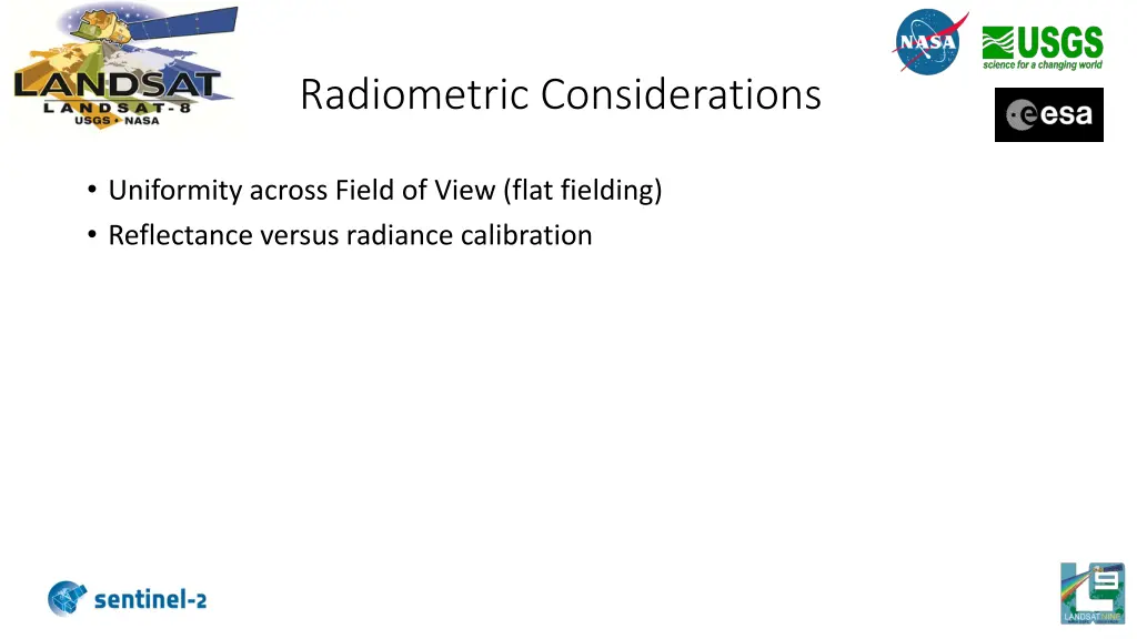 radiometric considerations