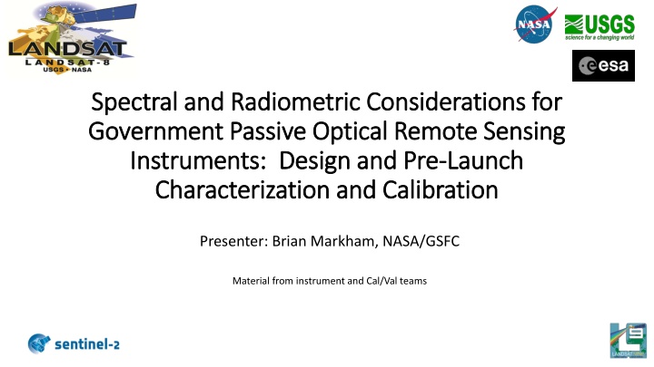 spectral and radiometric considerations