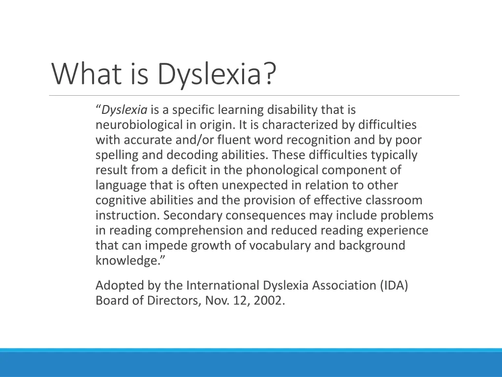 what is dyslexia