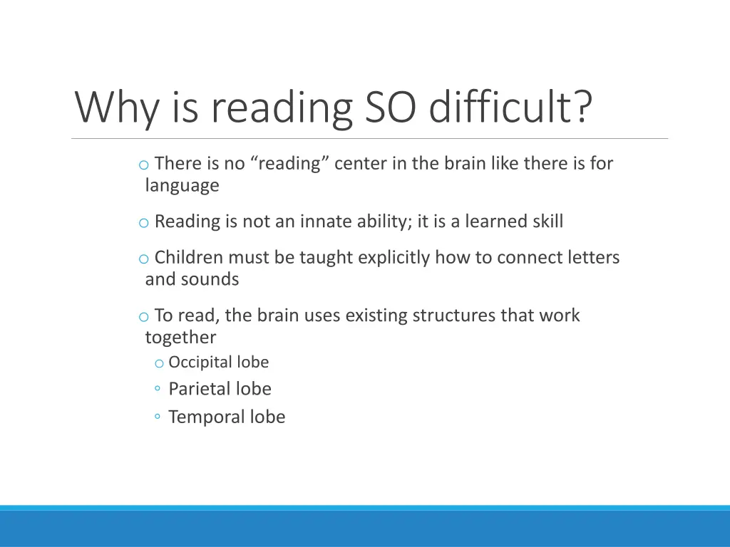 why is reading so difficult