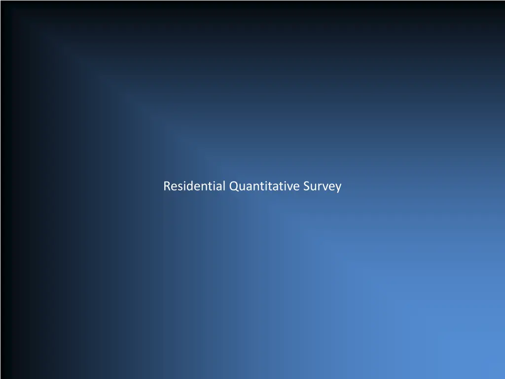 residential quantitative survey