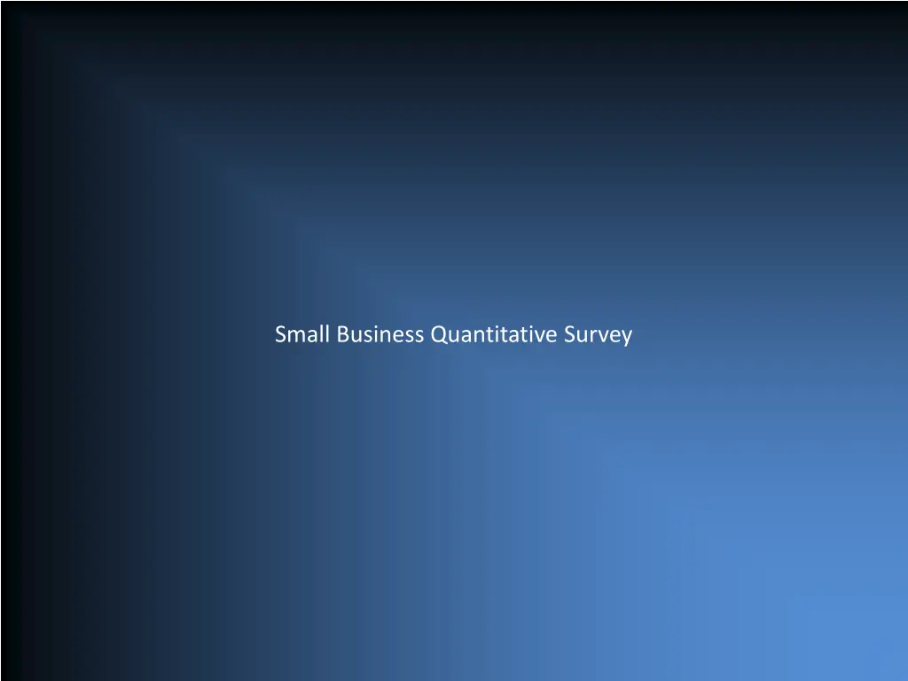 small business quantitative survey