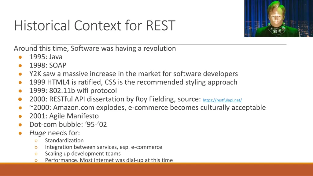 historical context for rest